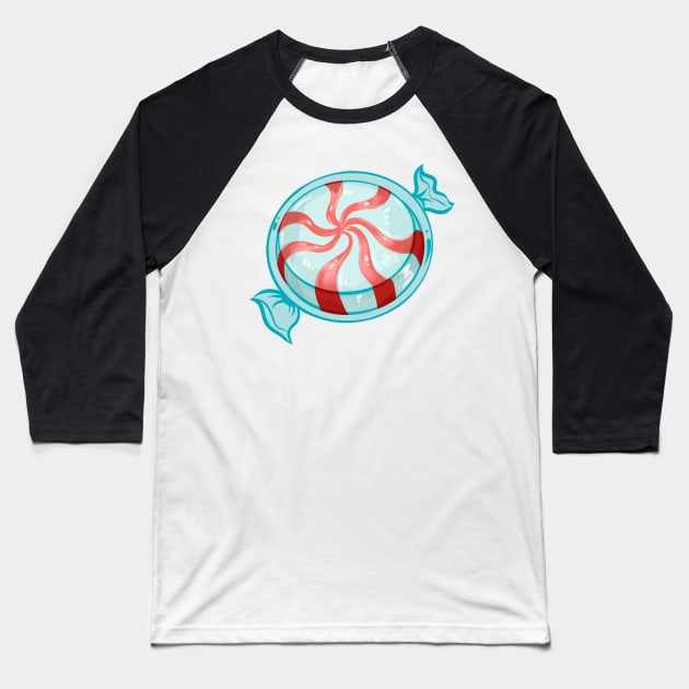 Peppermint Candy Baseball T-Shirt by Claire Lin